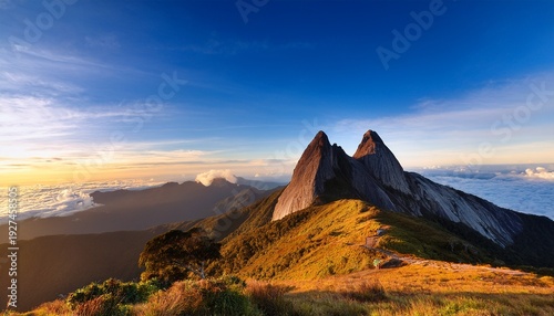 South Peak At Kota Kinabalu With Morning Light