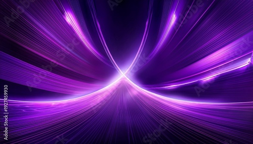 Abstract Purple Mobile Background With Glowing Lines