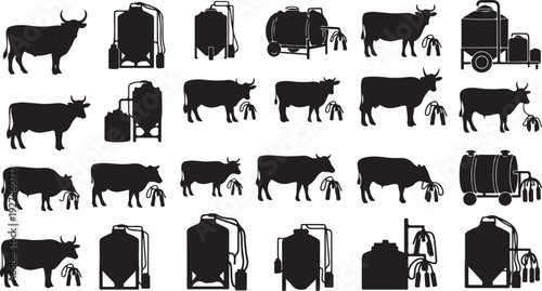 Floating Houses and Circular Dock Structures on Water Surface