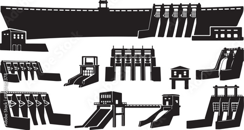 Various black and white illustrations of wooden coffee tables