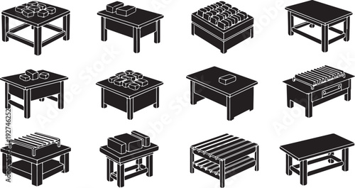 Silhouette of people renting electric scooters from a machine