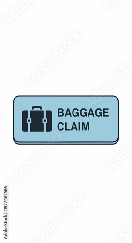 Baggage Claim Airport Sign