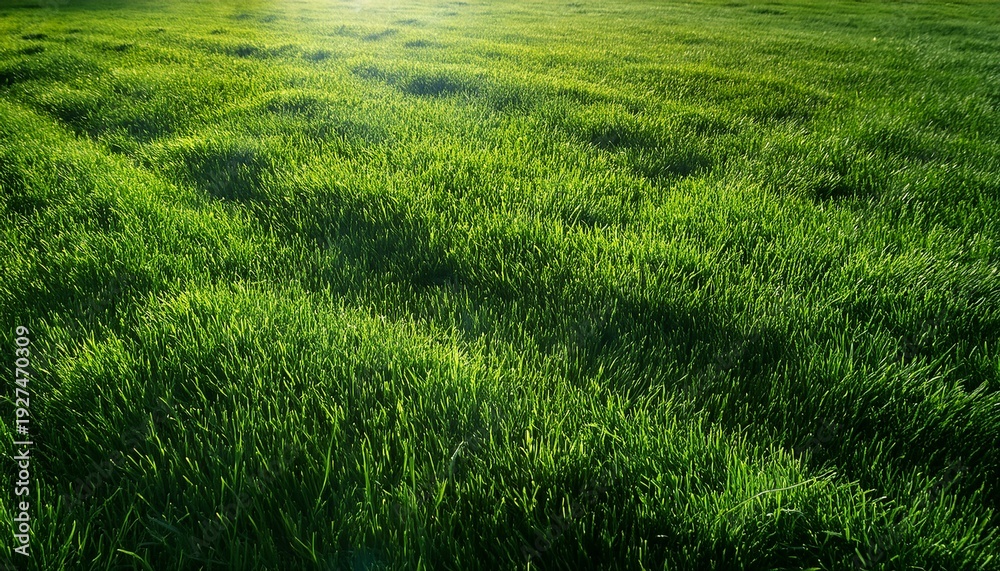 Obraz premium Green Grass Field Texture With Natural Lighting