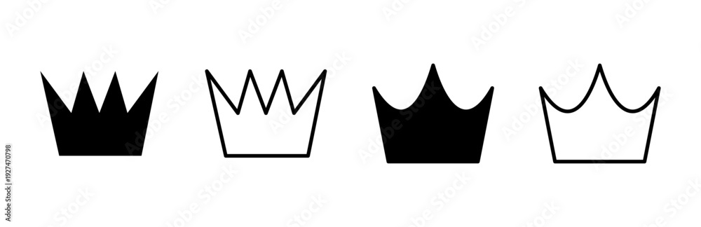 Obraz premium Crown icon set. crown vector icon