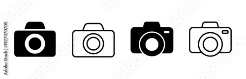 Camera icon set. photo camera icon. camera photography icon.