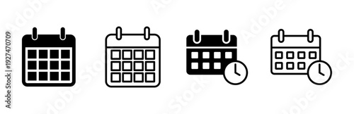 Calendar icon set. Calender symbol. calendar vector icon