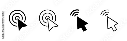 Click icon set. pointer arrow icon. cursor icon vector
