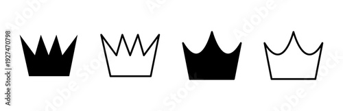 Crown icon set. crown vector icon