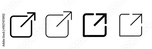 External link icon set. link icon vector. hyperlink symbol