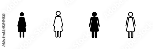 Female icon set. woman icon vector