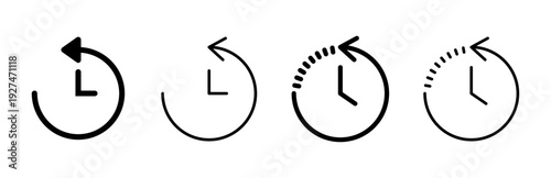 History icon set. recent event history