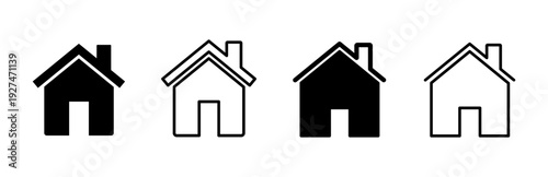 House icon set. Home icon vector