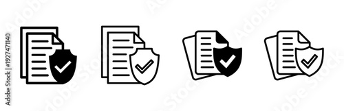 Insurance icon set. insurance symbol vector