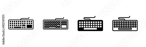 Keyboard icon set. keyboard vector symbol