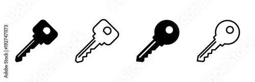 Key icon set. Key vector icon. Key symbol