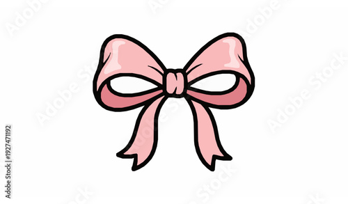 Cartoon bow vector illuCartoon bow vector illustration isolated on whitestration isolated on white