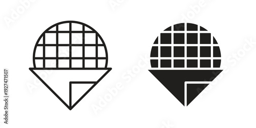 Stroopwafel icon. Outline and flat icons collection. EPS10