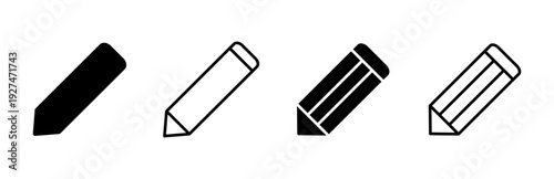 Pencil icon set. pen symbol. edit icon vector