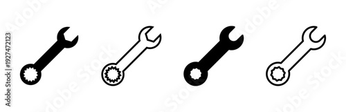 Wrench icon set. repair icon vector. tools icon vector