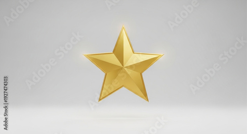 A single shiny golden star on a plain background.