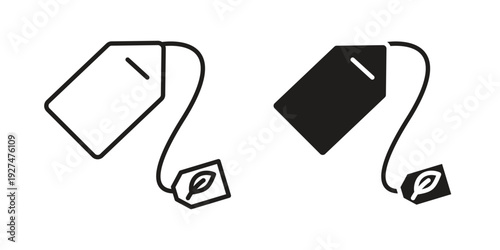 Tea bag icon symbol vector illustration on white background. Flat design.