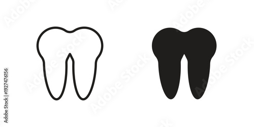 Teeth icon symbol vector illustration on white background. Flat design.