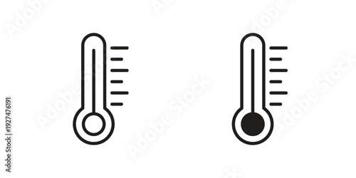 Temperature icon symbol vector illustration on white background. Flat design.