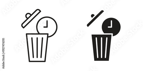 Time waste icon symbol vector illustration on white background. Flat design.