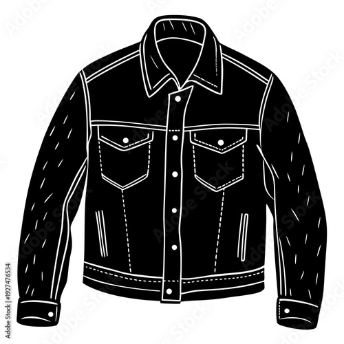 High-quality denim jacket graphic design file for fashion & apparel projects.