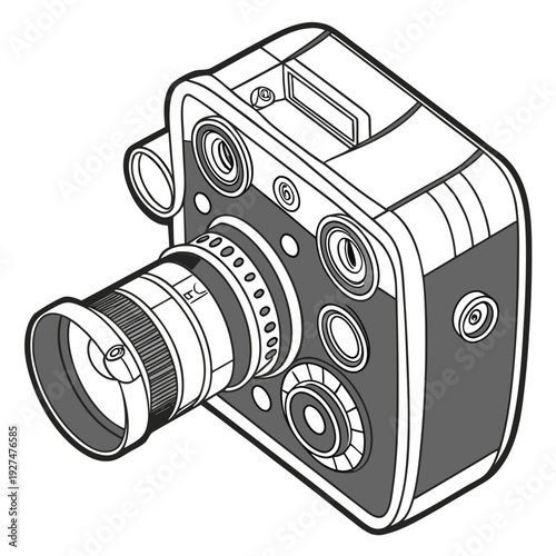 Vintage Film Camera Graphics Design File – High-Quality Digital Download