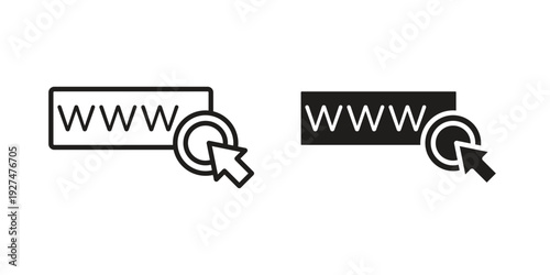 Url icon symbol vector illustration on white background. Flat design.