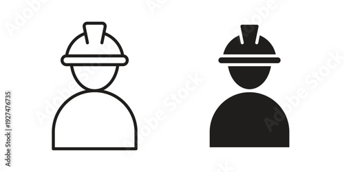 User helmet safety icon symbol vector illustration on white background. Flat design.