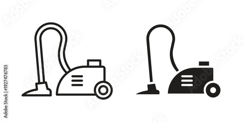 Vacuum cleaner icon symbol vector illustration on white background. Flat design.