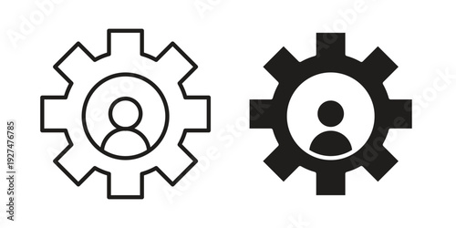 User settings icon symbol vector illustration on white background. Flat design.