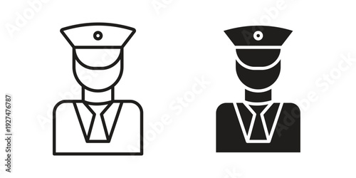 User pilot icon symbol vector illustration on white background. Flat design.
