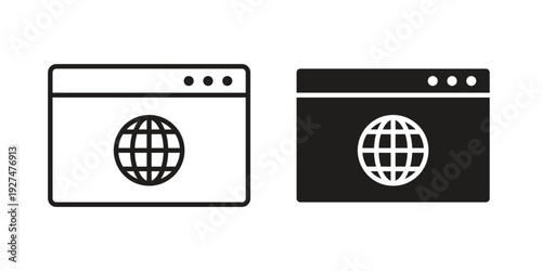 Website UI designs symbol vector illustration on white background. Flat design.