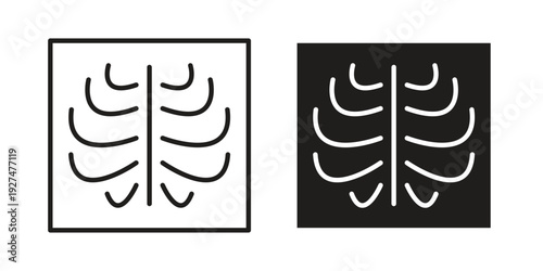 X ray icon symbol vector illustration on white background. Flat design.