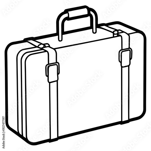 Travel Suitcase Vector Illustration – Modern Luggage Graphic Design for Print & Digital