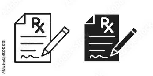 Prescription icon suitable symbol. Simple stock illustration stock