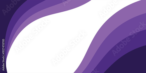 Purple business wave banner on white background, flat purple gradation. wavy background eps 10 modern ilustration verctor