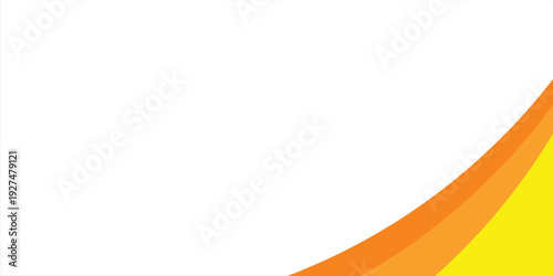 Adobe Illustrator Screenshot Showing Editable Vector Banner With Yellow Orange Curved Corner On Dark Workspace eps 10