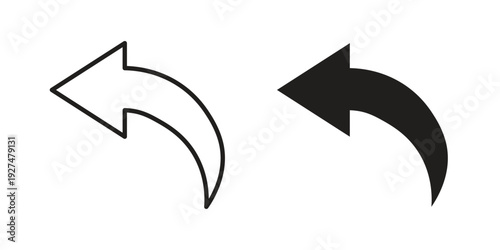 Reply icon suitable symbol. Simple stock illustration stock
