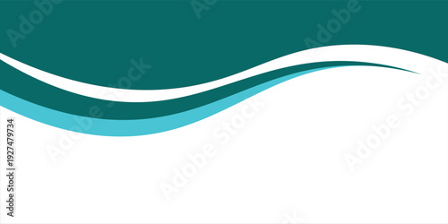 Teal Wave Abstract Background With Smooth Curves for Corporate Banner and Ocean Design 10 abstrak