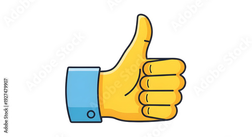 Wallpaper Mural Yellow icon of a hand with the thumb pointing upward Torontodigital.ca