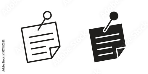 Sticky note icon suitable symbol. Simple stock illustration stock