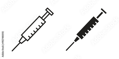 Syringe icon suitable symbol. Simple stock illustration stock