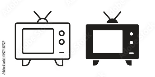 Television icon suitable symbol. Simple stock illustration stock