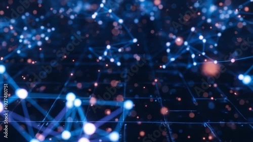 Wallpaper Mural Cinematic Slow Push Through Glowing AI Neural Network Connections in Futuristic Space Torontodigital.ca