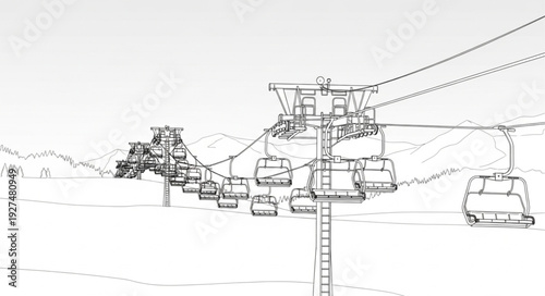 Cable Car System with Multiple Cars.