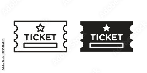 Ticket stub icon suitable symbol. Simple stock illustration stock